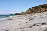 Bretagne-Plouarzel-plage plongeant dans l'océan