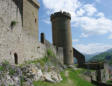 Foix : Tour Ronde, arc boutant, murailles du château