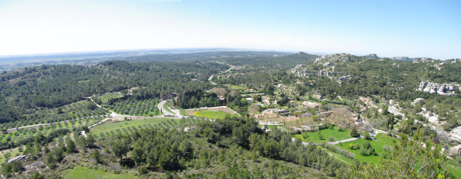 Les Baux de Provence : paysage depuis le château