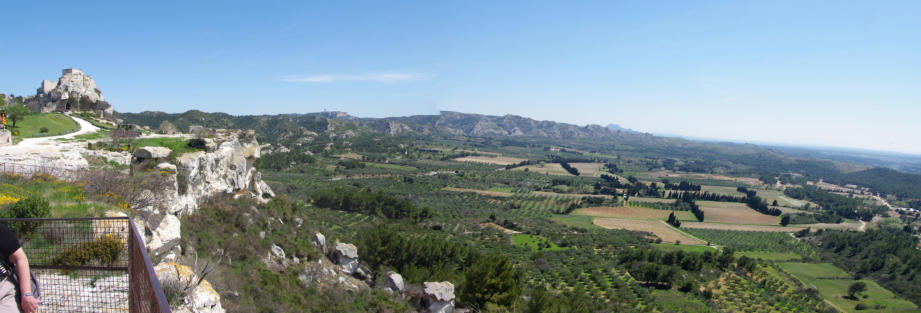 Les Baux de Provence : paysage depuis le château