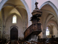 Poligny : collégiale Saint-Hippolyte, la chaire