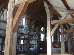 Lentilles :l'église, structure bois